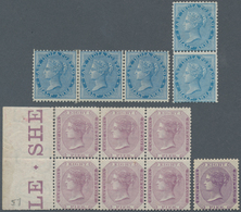 Indien: 1865-76 Group Of 43 East India Stamps Mint, 15 Different (denom. And Colour Shades), With 18 - Autres & Non Classés