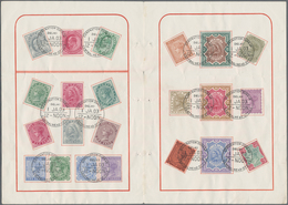 Indien: 1903, "CORONATION DURBAR", Folded Presentation Sheet Bearing 22 Adhesives (19 QV And Three K - Other & Unclassified