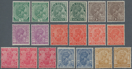 Indien: 1926-36, More Than Complete Sets Of KGV. Issues Showing Wmk Mult Star, Including Colour Shad - Autres & Non Classés