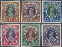 Indien: 1937-40 KGVI. Six Rupee Values (1r. To 25r.), Mint Never Hinged, A Small Signum On Back, Fre - Sonstige & Ohne Zuordnung