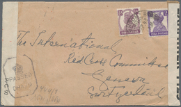 Indien: 1943, ½A And 3As September 1943 On Triple Censored Cover To The International Red Cross, Gen - Autres & Non Classés