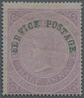 Indien - Dienstmarken: 1866 ½a. Mauve/lilac, Mounted Mint With Few Hinge Marks On Large Part Origina - Timbres De Service