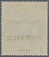 Indien - Dienstmarken: 1925 "ONE RUPEE" Trial Surcharge (as Type O14, But On One Line In Seriffed Le - Timbres De Service