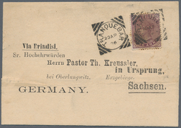 Indien - Used Abroad: Former Danish Possession, 1896 TRANQUEBAR: Indian QV Postal Stationery Envelop - Sonstige & Ohne Zuordnung