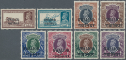 Indien - Konventionalstaaten: GWALIOR 1938-48: KGVI. Complete Set To 25r., Small Values (3p. To 3a.) - Andere & Zonder Classificatie