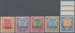 Indien - Konventionalstaaten: JIND 1927-37: KGV. Optd. "JIND STATE", Complete Set Except ½a. And 1a. - Sonstige & Ohne Zuordnung