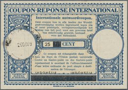 Indonesien: 1949, International Reply Coupon IRC, Surcharged 25 CENT On Old DEI Form Canc. "SEMARANG - Indonesien