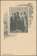 Iran: 1903, Pictorial Stat. Postcard 5ch. 'Shah Muzzafar-ad-Din' Surch. In Violet '3 Chahis' With Pi - Irán