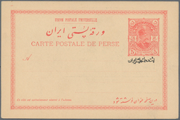 Iran: 1904, Pictorial Stat. Postcard 5ch. 'Shah Muzzafar-ad-Din' With Persian Ptg. Below Stamp Impre - Iran