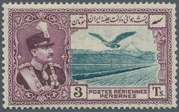 Iran: 1930, Airmails, 1ch.-3t., Complete Set Of 17 Values, Fresh Colours, Partly Some Irregular Perf - Iran