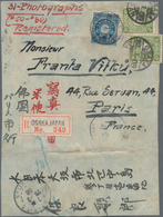 Japan: 1899, Kiku 2 S. (2), 10 S. Tied "OSAKA 22.1.09" To Large Piece Of Printed Matter-registered T - Sonstige & Ohne Zuordnung