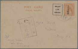 Japanische Besetzung  WK II - Malaya: Perak, 1942, Stationery, Dainipponyubin In Kanji On Card 2 C. - Malaysia (1964-...)