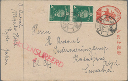 Japan - Ganzsachen: 1940, Warrior Card 2 S. Red Uprated Admiral Togo 4 S. (pair) Tied "Kyoto 16.10.1 - Cartes Postales