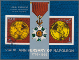 Jemen: 1969, History Of France Imperf. Miniature Sheet 10b. 'Charles De Gaulle, Joan Of Arc And Napo - Yémen