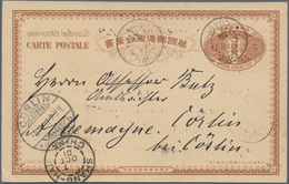Korea: 1901, UPU Card 4 Ch. Used "SEOUL 26 SEPT 01" Via Chemulpo And Shanghai French Office To Germa - Corée (...-1945)