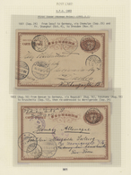 Korea: 1901, UPU Card 4 Ch. (2) Used To Germany By Two Different Postal Routes: "SEOUL 24 SEPT 01" V - Korea (...-1945)