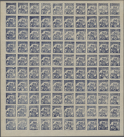 Korea-Nord: 1947, 1 W. First Anniversary Agrarian Reform Dark Blue On White Paper, Imperforated, A F - Corée Du Nord