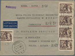 Korea-Süd: 1950/53, Korean War, Polnish Neutral NNSC Member: Registered Airmail Cover Inbound To Kor - Korea (Süd-)
