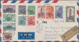 Korea-Süd: Korean War, 1953, India Army Surcharge Set 3 P.-1 Re. Twelve Values Tied "F.P.O. 741 4-12 - Corea Del Sud