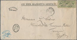 Labuan: 1893 Official 'On H.M.S.' Envelope (254 X 130 Mm) Used Registered From Labuan To EGYPT, Addr - Other & Unclassified