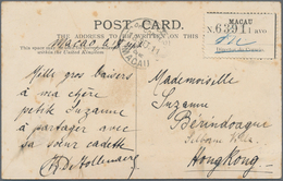 Macau: 1911, Emergency Issue 1 Avo On Ppc ("the Governors Palace, Macao") With "MACAO 18 SET 11" Alo - Autres & Non Classés