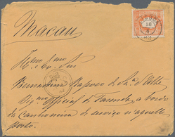 Macau - Besonderheiten: 1882, Incoming Mail, Portugal 80 R. Orange Tied "LISBOA 15/4 82" To Cover To - Sonstige & Ohne Zuordnung