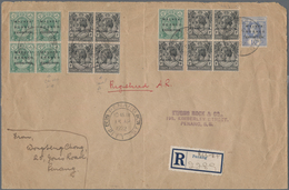 Malaiische Staaten - Straits Settlements: 1922, Malaya Borneo Exhibition 1 C. Black (9 Inc. Block-4 - Straits Settlements