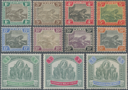 Malaiischer Staatenbund: 1900, Set Of 11 Values Up To $5 Green And Ultramarine, All Mint Hinged, Fre - Federated Malay States