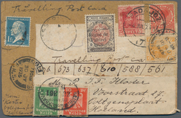 Malaiischer Staatenbund: 1926, 'Travelling Post Card' Sent Around The World With Stamps Of Federated - Federated Malay States