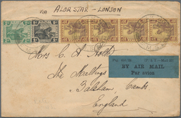 Malaiische Staaten - Perak: 1934 Alor Star-London Air Mail Cover From Salak North (Perak) To England - Perak