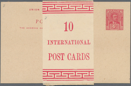 Malaiische Staaten - Sarawak: 1925 (ca.), Stationery Cards 2 C. Green Resp. 4 C. Carmine, Both Unuse - Sonstige & Ohne Zuordnung