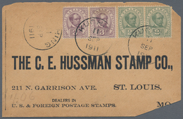 Malaiische Staaten - Sarawak: 1911, 2c Green And 3c Lilac Each Horizontal Pair On Cover From Kuching - Sonstige & Ohne Zuordnung