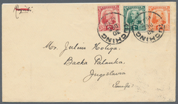 Malaiische Staaten - Sarawak: 1932, 2c Green, 4c Orange And 6c Red Mixed Franking On Letter From Kuc - Andere & Zonder Classificatie