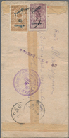 Mongolei: 1932, 5 M./5 C. Greyish Purple With 20 M./20 C. Light Brown Canc. "ULAN BATOR -.6.IX.32" T - Mongolie