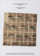 Nepal: 1917 2a. Sepia, Setting 29, "CLEANED LETTERING" Variety, Complete Sheet Of 54 (blank Spaces A - Népal