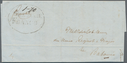 Niederländisch-Indien: 1844/1855, Group Of 3 Entire Letters With Oval Postmarks, Each Addressed To B - Nederlands-Indië