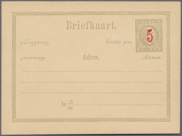 Niederländisch-Indien: 1879 (ca.), Vermillion "5" Surcharge On Card Willem 12 1/2 C. Grey, Probably - Indie Olandesi