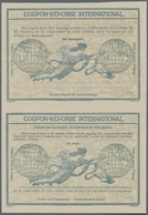 Niederländisch-Indien: 1900's International Reply Coupon "Rome" Vertical Pair, For Dutch Indies At B - Nederlands-Indië