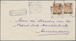 Niederländisch-Indien: 1903, Two Stationery Envelopes With Imprints: "12½ Ct NED-INDIE." On 20 C Blu - Niederländisch-Indien