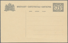 Niederländisch-Indien: 1925 (ca.), Stationery Card Numeral 7 1/2 C. In Black, Unused Mint, Probably - Indes Néerlandaises