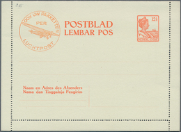 Niederländisch-Indien: 1931, Three Stationery Airmail Folded-letters, All 2½ C Orange-red With Diffe - Niederländisch-Indien