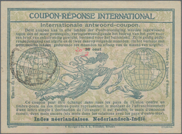 Niederländisch-Indien: 1931, International Reply Coupon IRC, 20 C./30 C. Manual In Red Canc. "BUITEN - Netherlands Indies