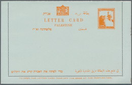 Palästina: 1927/1928, Two Unused Letter Cards 5m. Yellow-orange. - Palestina