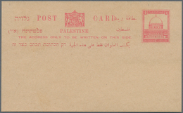 Palästina: 1927/1928, Two Unused Stationery Cards: 4m. Rose (type 2) And 7m. Red. Excellent Quality! - Palestine