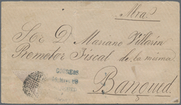 Philippinen: 1888, 10 Cts. Lilac Bisected On Cover To BANGUED. Postmark "GRILL OF POINTS" And "CORRE - Philippinen