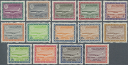 Saudi-Arabien: 1966-75 Air Boing Definitives With King Faisal Cartouche, Short Set Of 14 Stamps Incl - Saudi Arabia