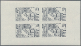 Syrien: 1955, Regulation Of River Euphrat (Aleppo Citadel) Complete Set Of Three Imperforate Miniatu - Syrien