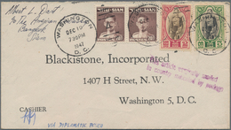 Thailand: 1947, "Via Diplomatic Pouch", 5.40 B. Rate Tied "WASHINGTON D.C. DEC 10 1947" Three Clear - Thaïlande