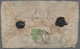 Tibet: 1933, 4 T. Emerald, A Right Margin Copy Tied "LASA" To Reverse Of Registered Inland Cover. - Andere-Azië