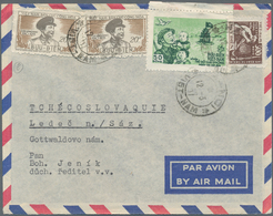 Vietnam-Nord (1945-1975): 1957. Air Mail Letter With A Mixed Franking Of Michel Nr. 8, 24 And 44 (2) - Vietnam